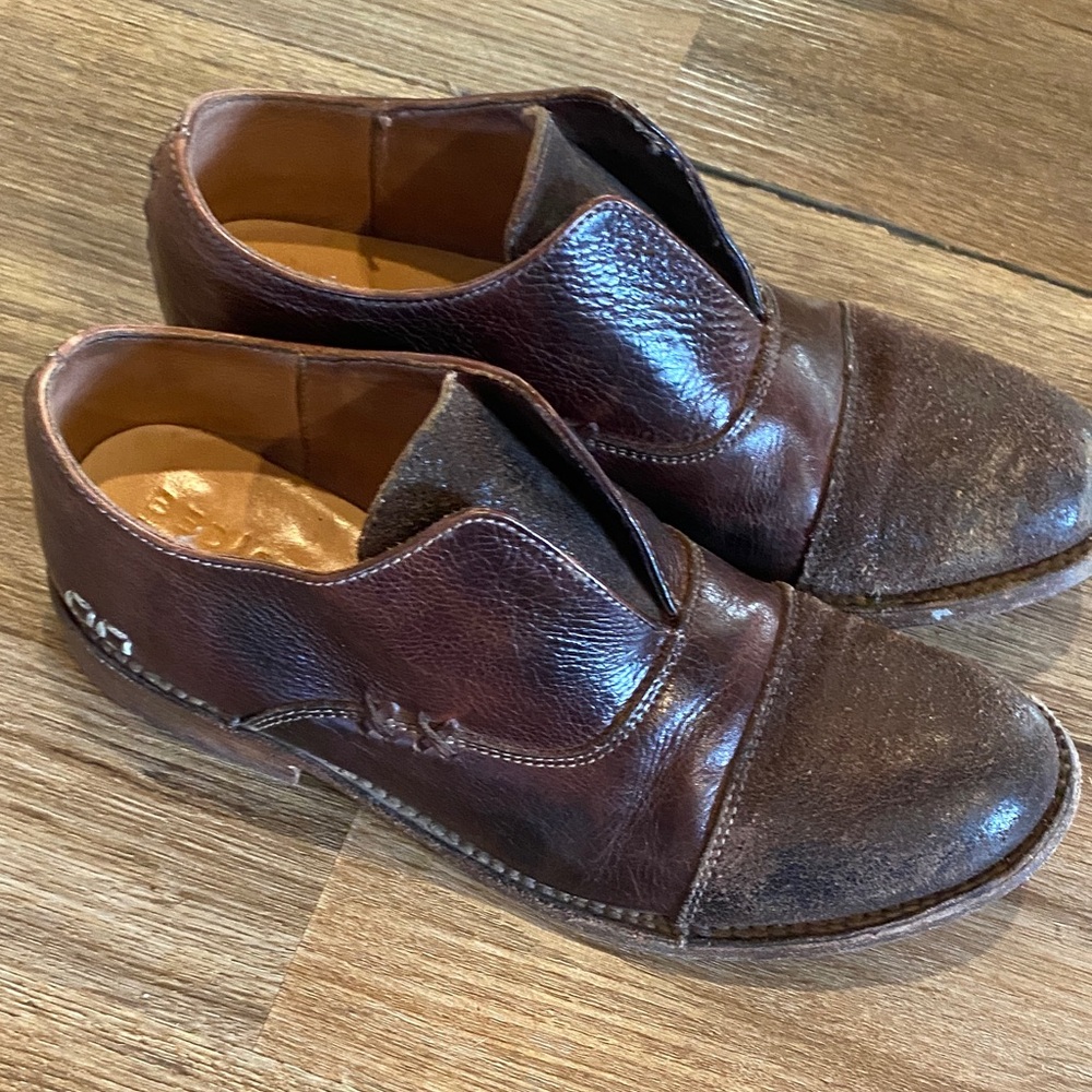 Spanish Bed Stu loafer shoes cobbler brown leather women’s 7 bootie